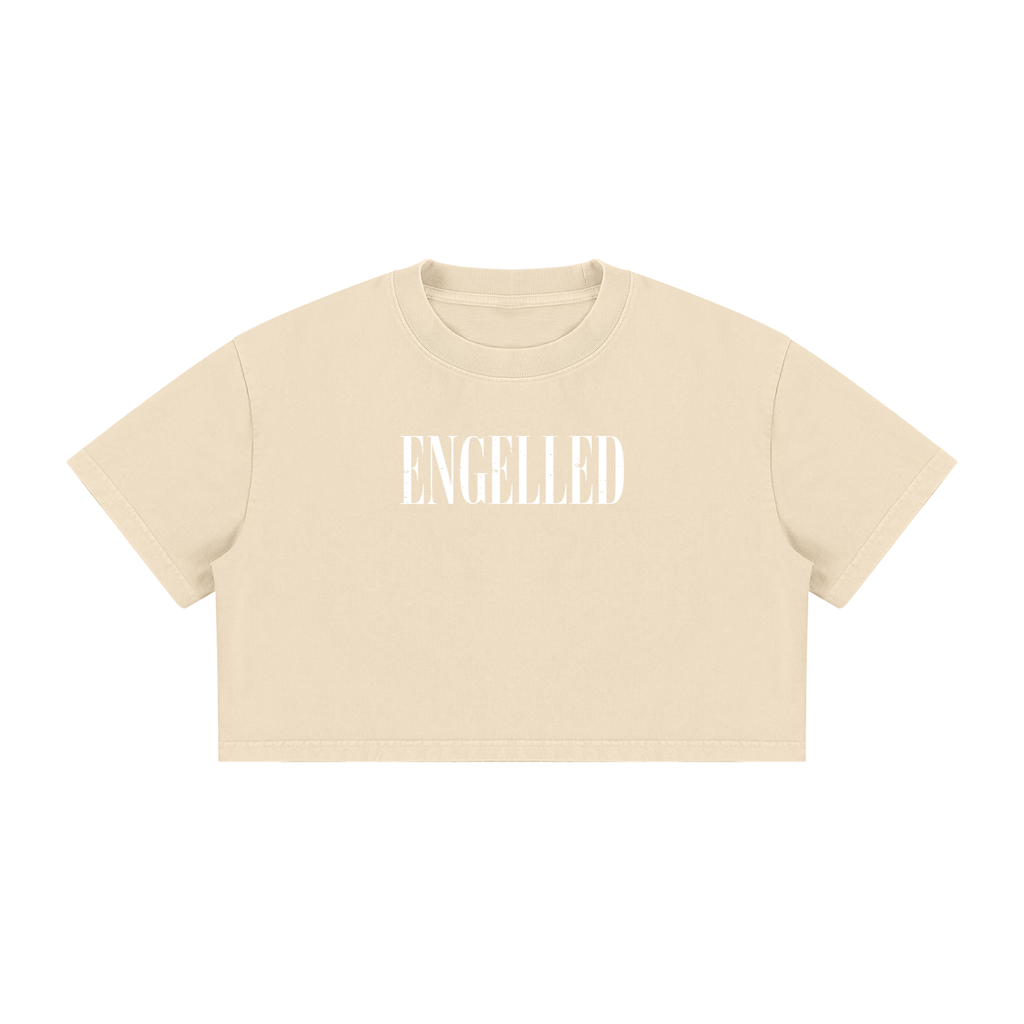 Women's Mineral Wash Cotton Crop T-Shirt