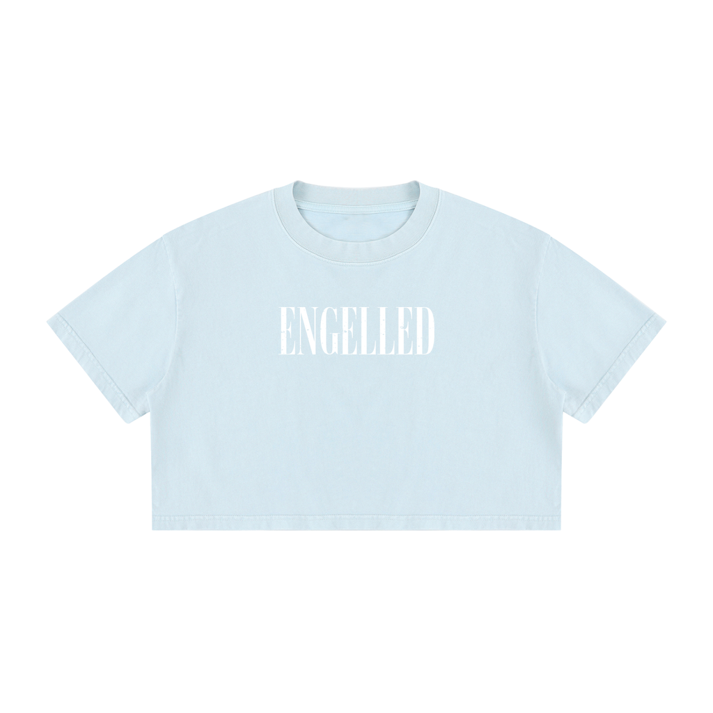 Women's Mineral Wash Cotton Crop T-Shirt