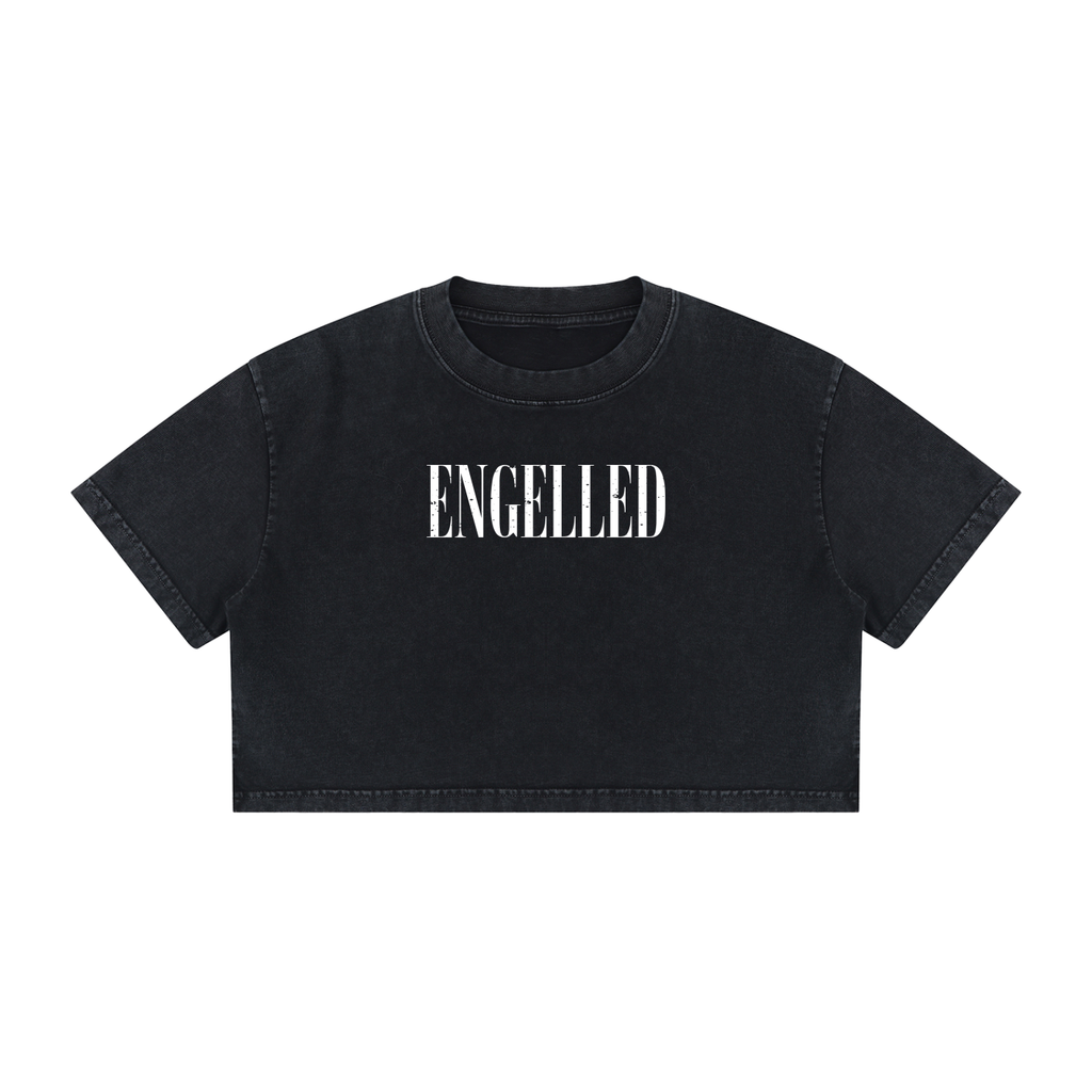 Women's Mineral Wash Cotton Crop T-Shirt
