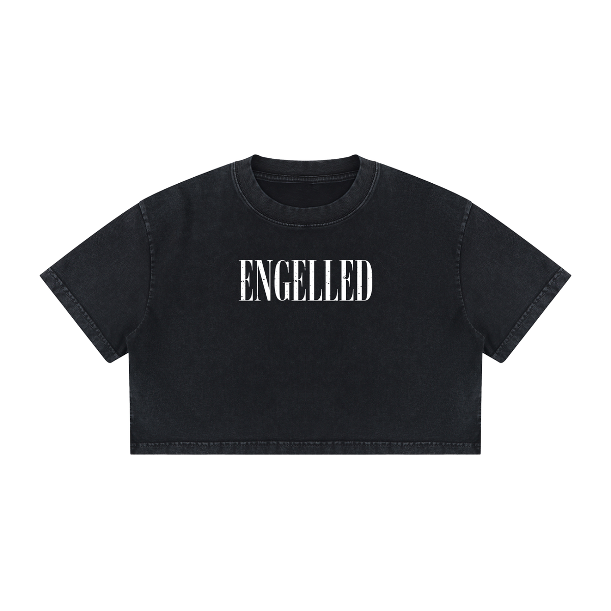Women's Mineral Wash Cotton Crop T-Shirt